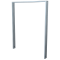 Lean-on hoop made of steel tube | Square tube, 80 x 20 mm | without cross bar | total width: 1000 mm | hot-dip galvanized